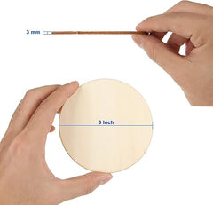 Circle Shape Pine MDF DIY Art & Craft Base 2.7 mm Thick Wooden Hanging Cutouts for Painting & Decoration Cliths