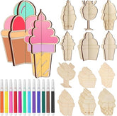 wooden ice cream craft kit for kids