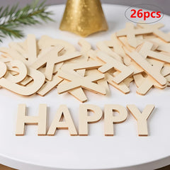 wooden letters a to z for decoration