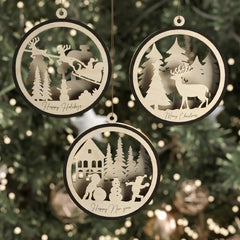 layered mdf christmas ornaments