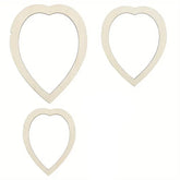 Cliths Wooden Heart Shaped Macrame Cutting Molds Frame Stencil Template for DIY Painting Wall Art