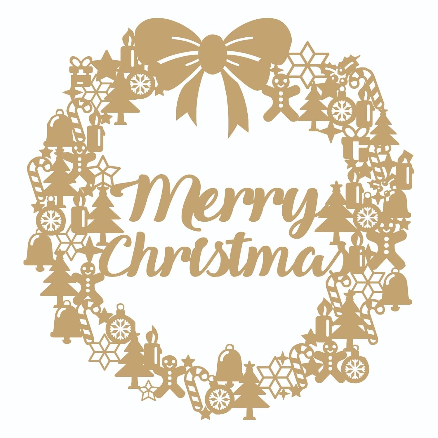 wooden merry christmas cutouts