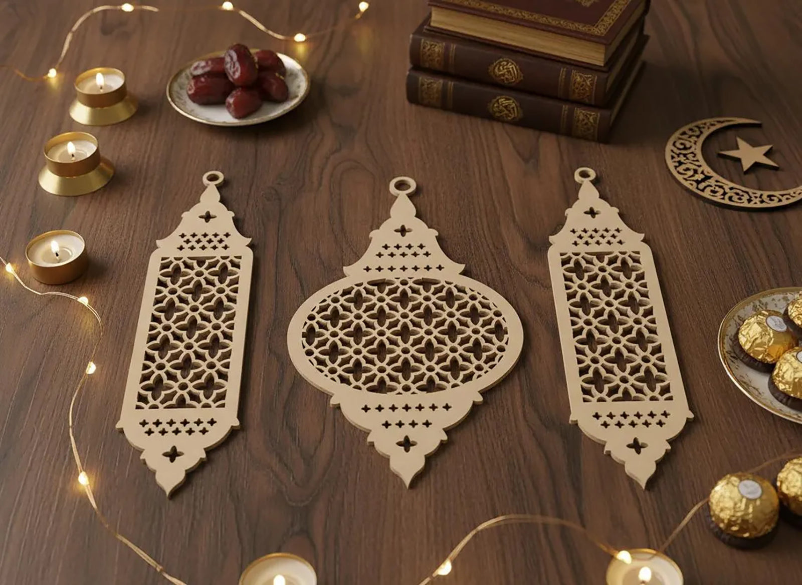ramadan wooden wall hanging decor