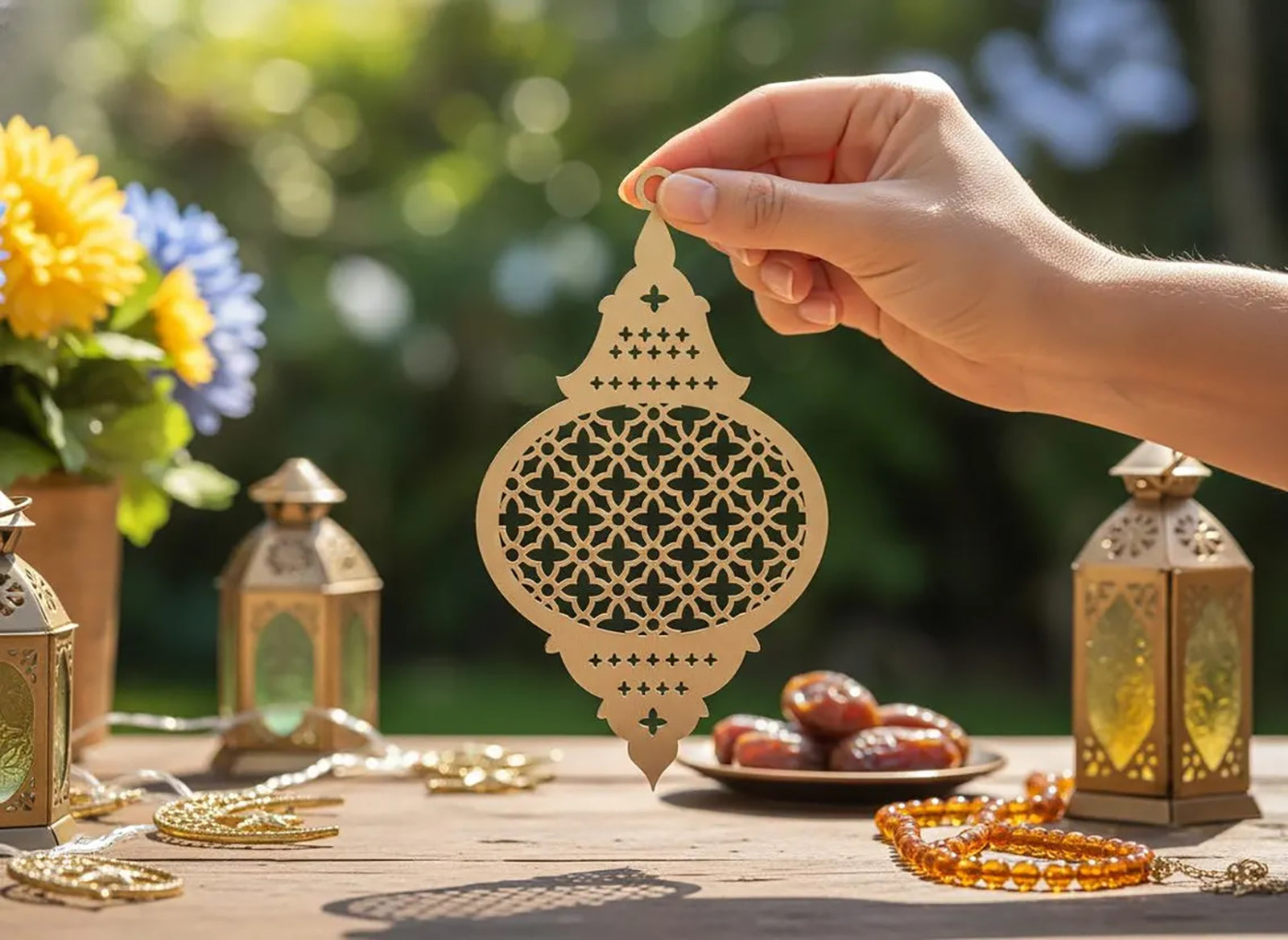 This Islamic lantern ornament set works well for homes, mosques, classrooms,