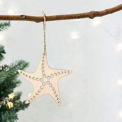 wooden starfish for painting and decoration