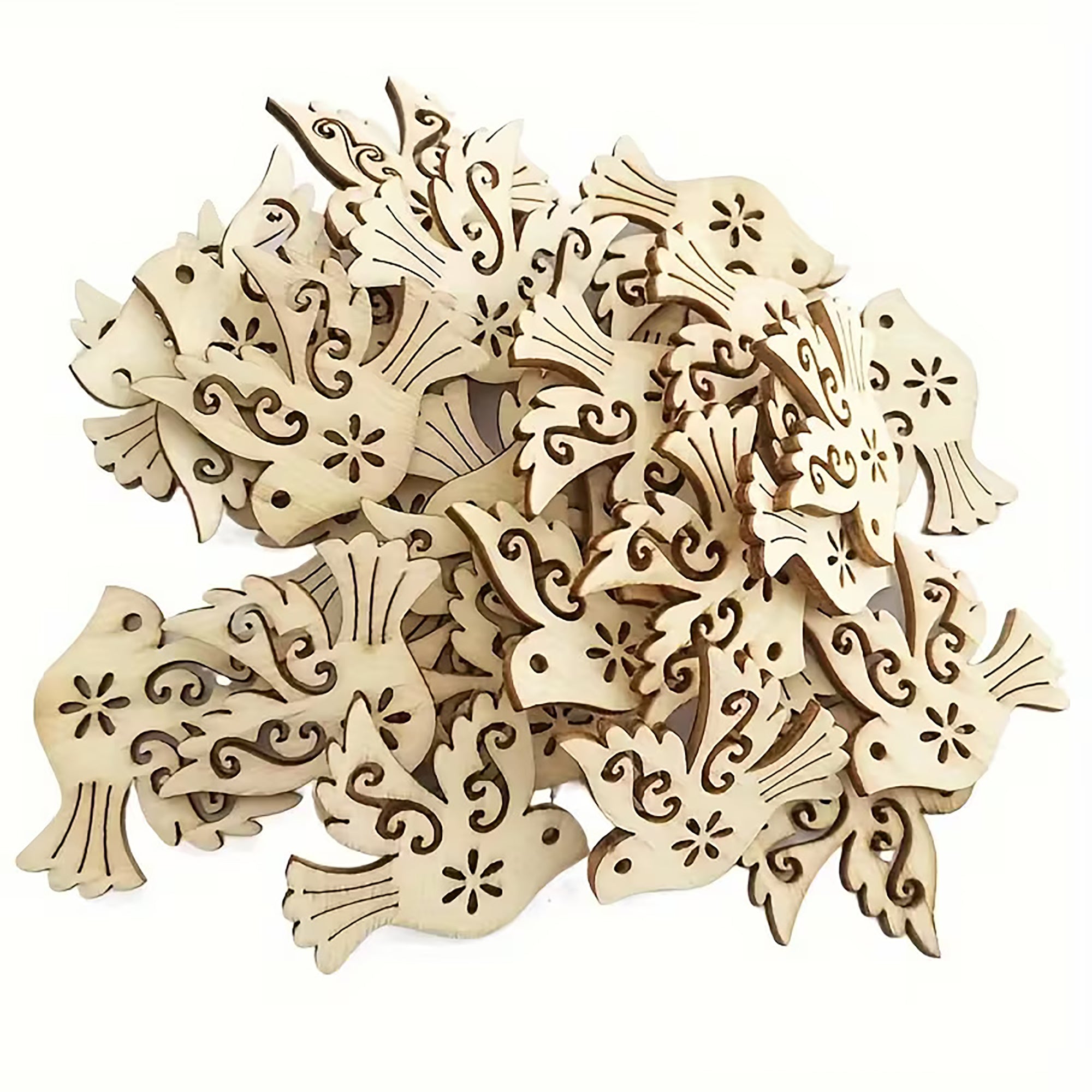 diy wooden bird ornaments