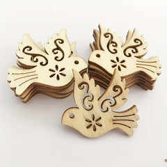 wooden bird shapes for painting