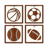 sports ball wall decor set for boys room