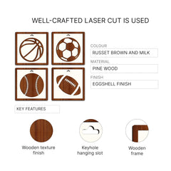 sports wall art for game room decoration