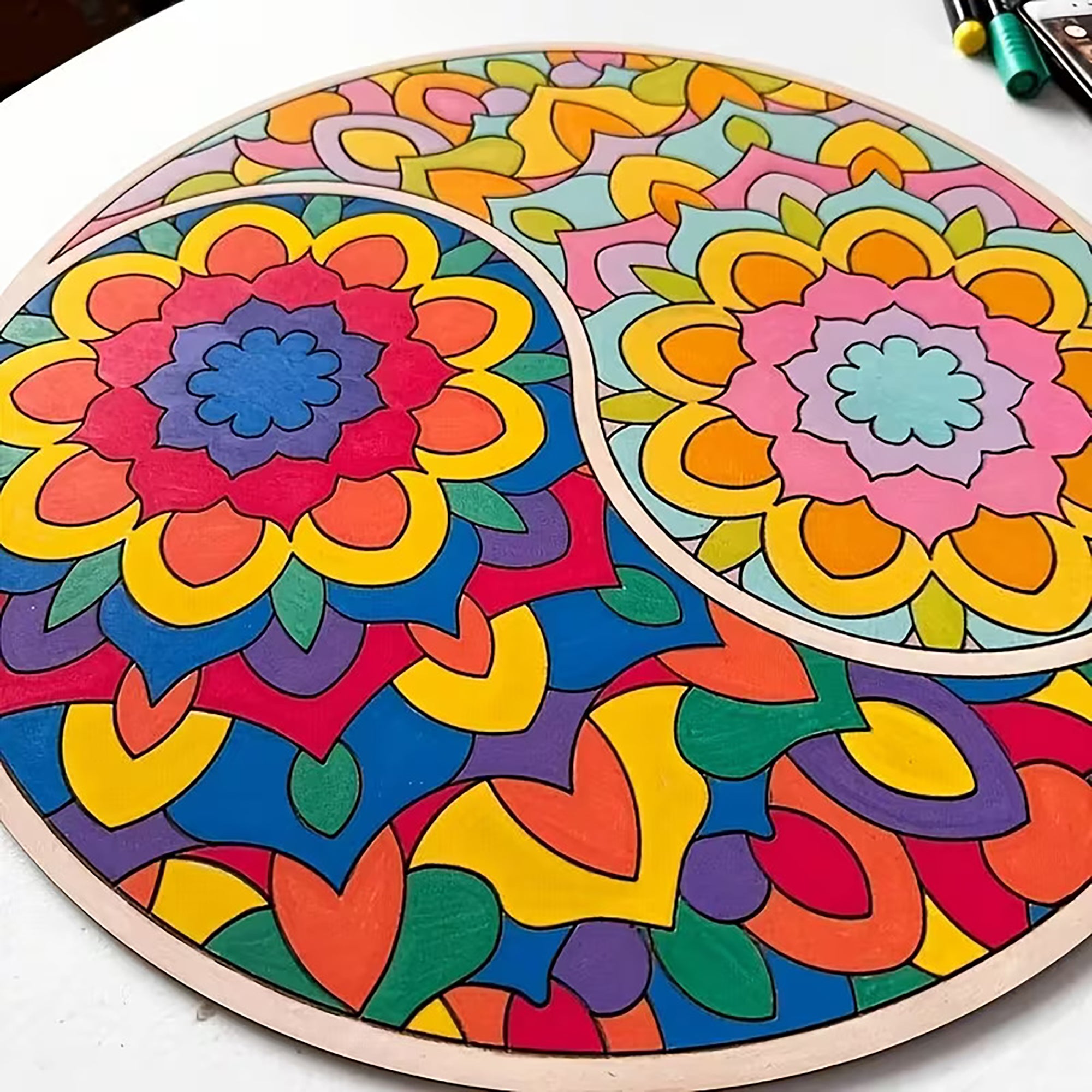 wooden palette for acrylic painting