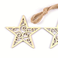 wooden hollow heart moon star shapes