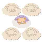 cloud shape mdf cutout for diy painting