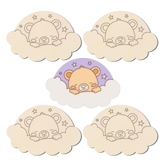 cloud shape mdf cutout for diy painting