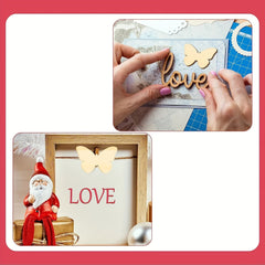 Butterfly Shape Pine MDF DIY Art & Craft Base Wooden Cutouts for Painting & Decoration | Pack of 50 | Cliths