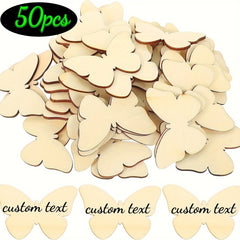 Butterfly Shape Pine MDF DIY Art & Craft Base Wooden Cutouts for Painting & Decoration | Pack of 50 | Cliths