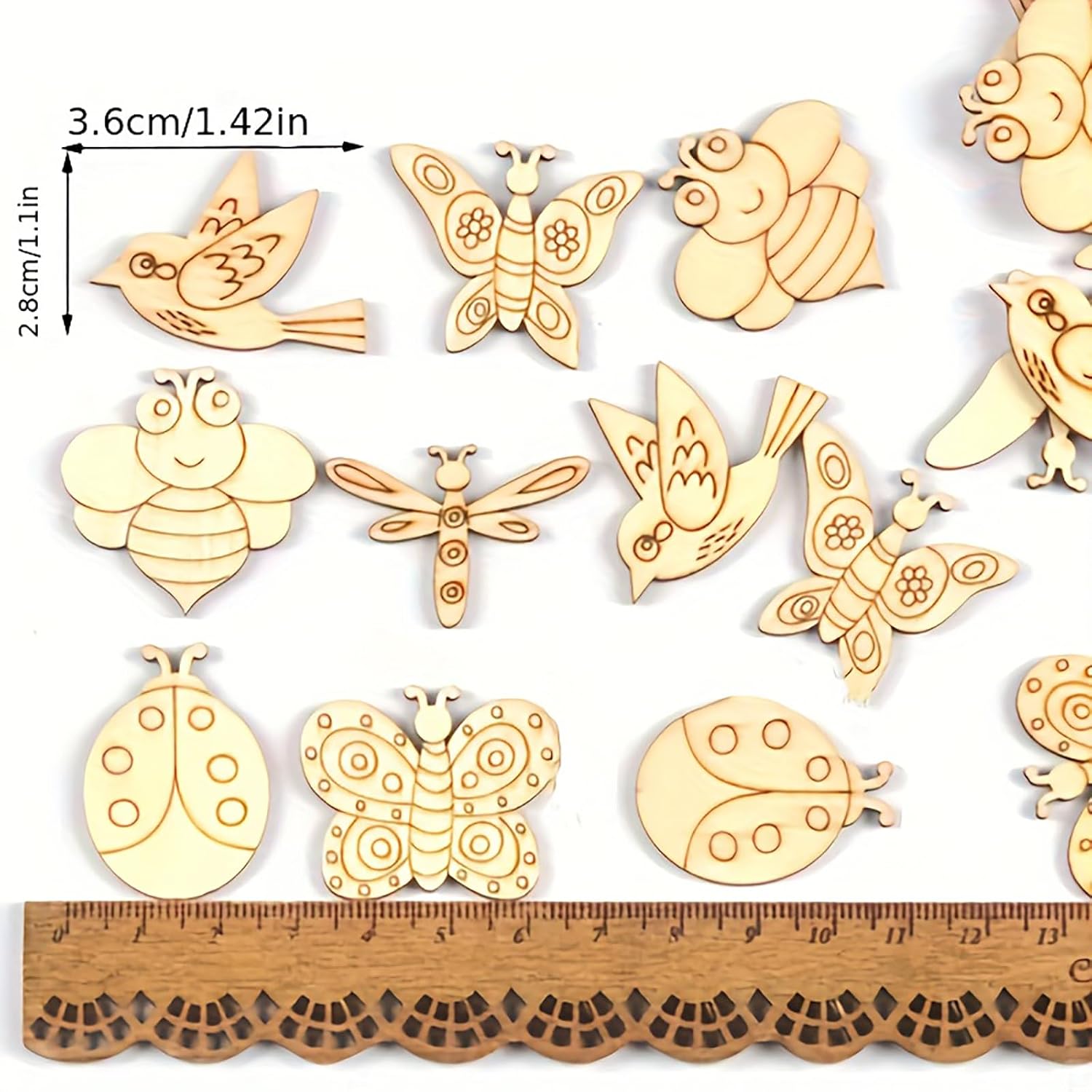small insect wood cutouts for painting