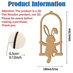 bunny wooden shapes for diy crafts