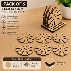 unfinished mdf monstera leaf coasters for decoupage crafts