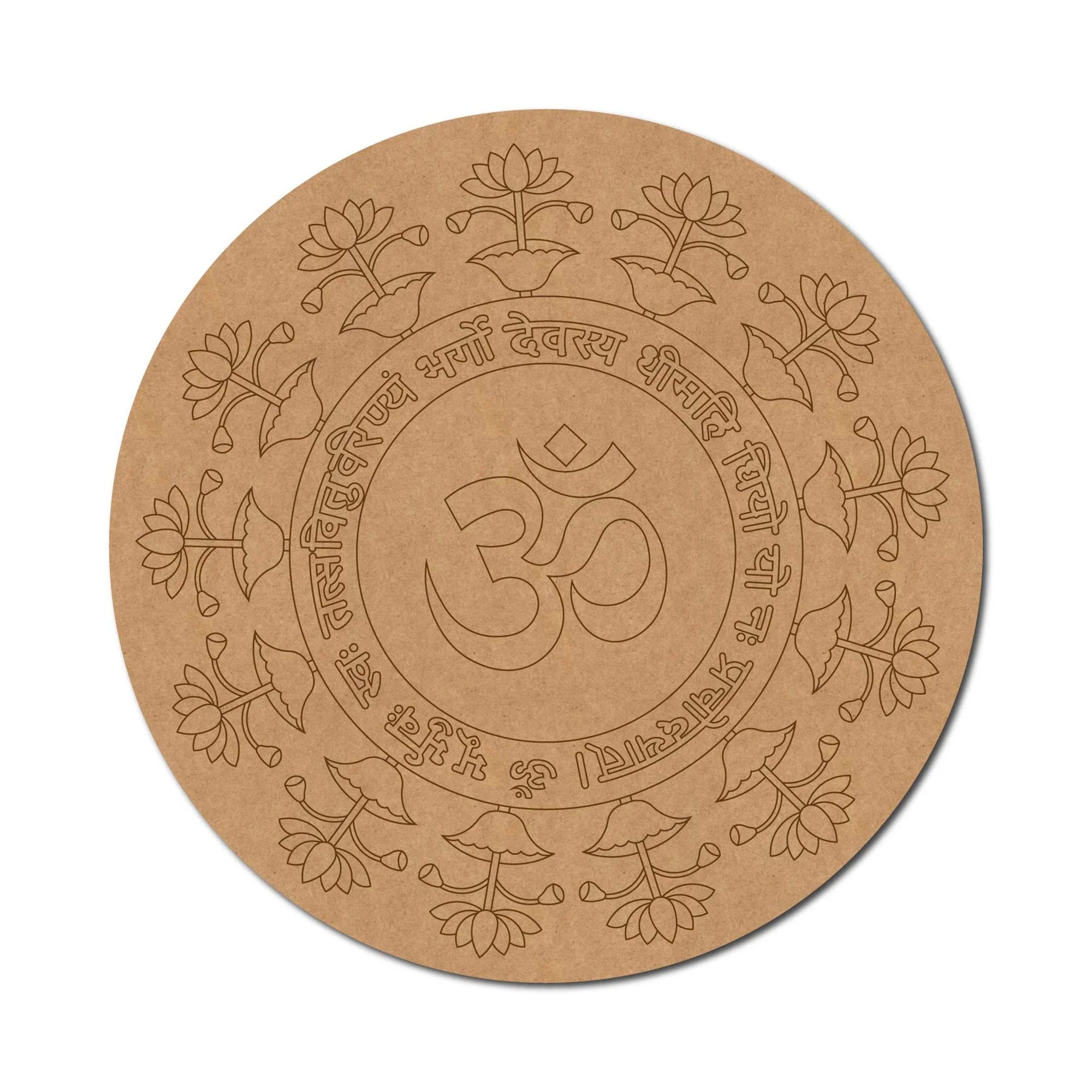gayatri mantra premarked mdf board for lippan art