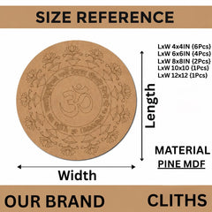 lotus mandala round mdf base for painting and resin
