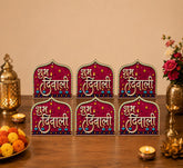 printed diwali wooden cutout for art and craft