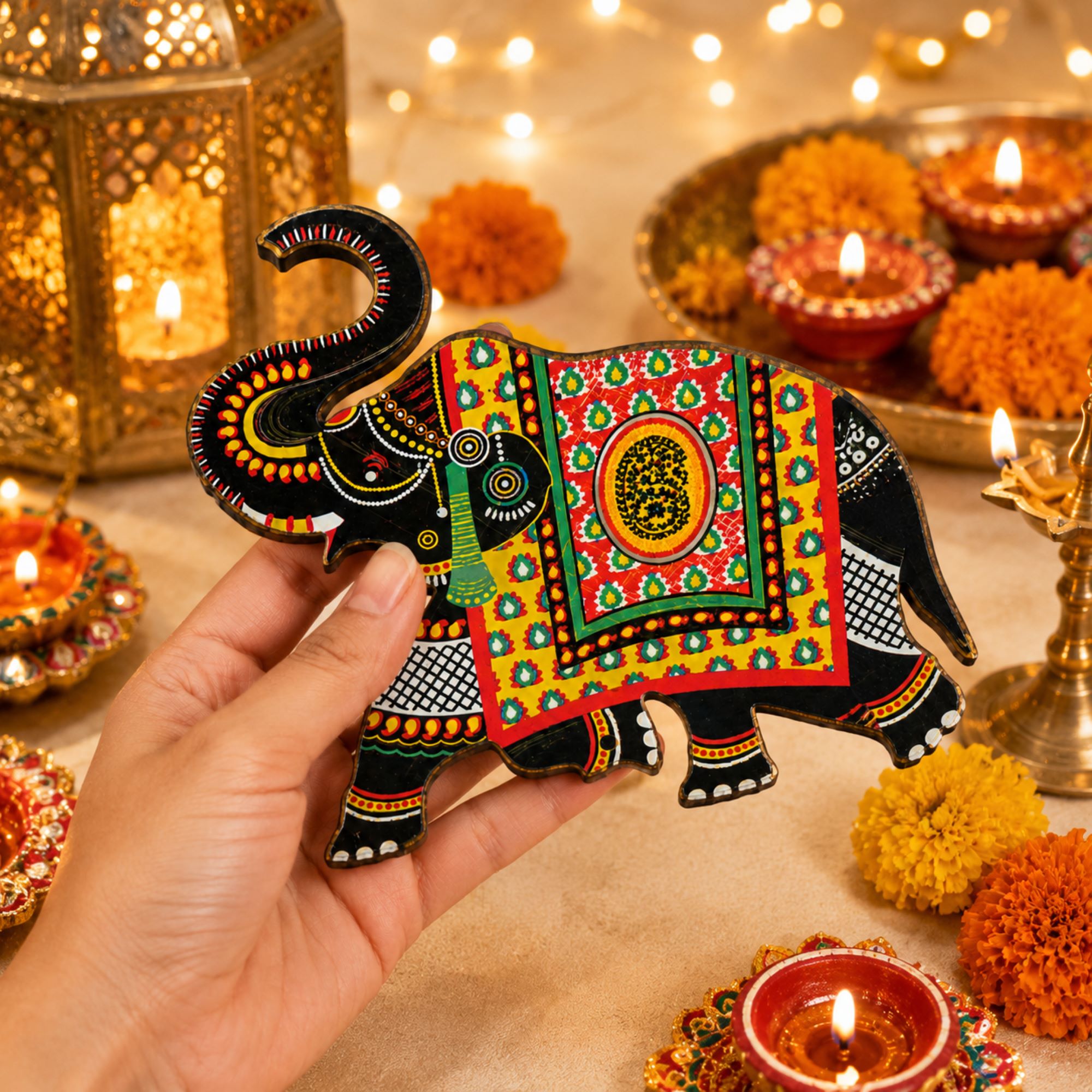 printed elephant mdf craft base for diy projects