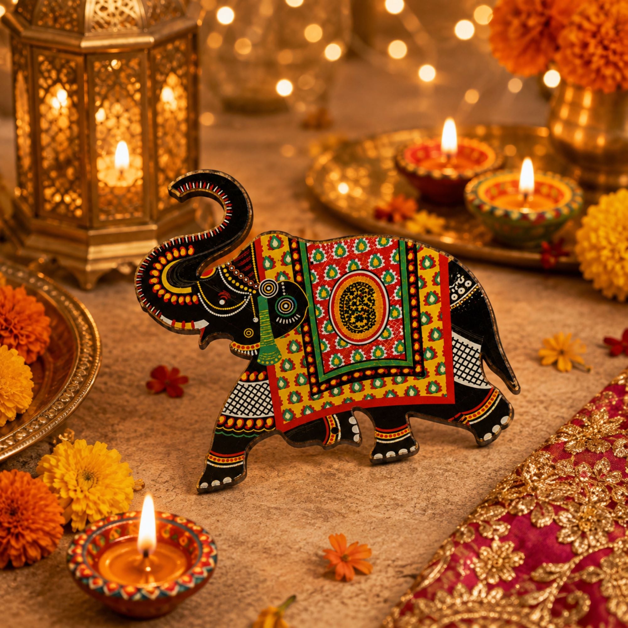 elephant shape mdf cutout for festive diy