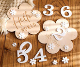 wooden baby milestone photo props