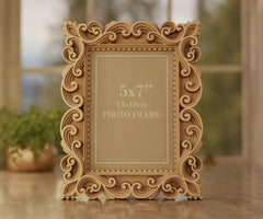 American Elm 5x7 Inch Wooden Photo Frame for Table Decor Rustic Vintage MDF Layered Picture Frame