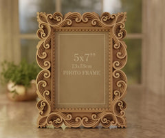 American Elm 5x7 Inch Wooden Photo Frame for Table Decor Rustic Vintage MDF Layered Picture Frame