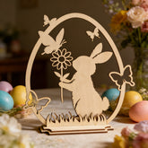 rabbit wooden craft cutout