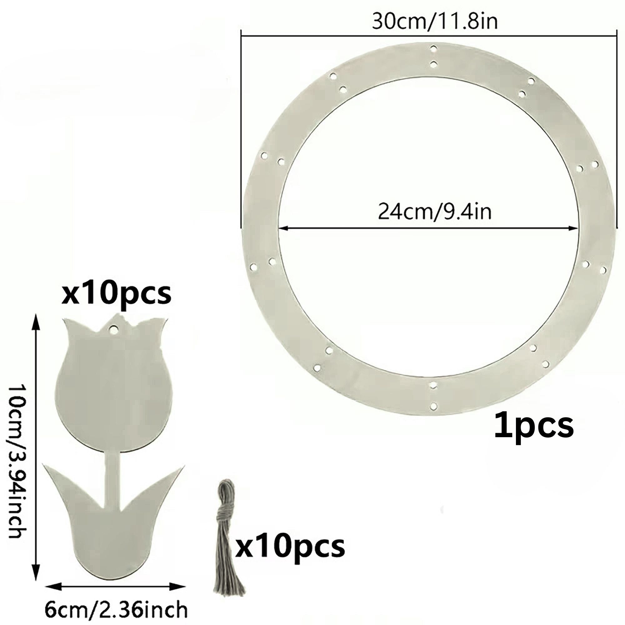 floral wooden wreath base for painting