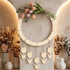 round wooden frame for resin and texture art