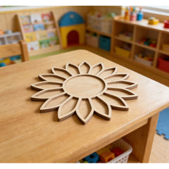 Sunflower Wooden Mosaic Tray 30 cm Unfinished Wood Frame for DIY Mosaic Art, Craft Base, Wooden Substrate for Resin, Painting & Home Decor, Pack of 1, Cliths