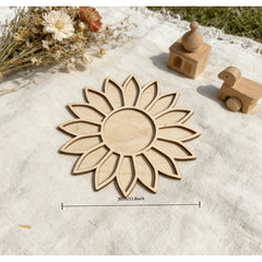Sunflower Wooden Mosaic Tray 30 cm Unfinished Wood Frame for DIY Mosaic Art, Craft Base, Wooden Substrate for Resin, Painting & Home Decor, Pack of 1, Cliths