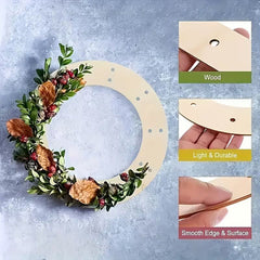 round wooden frame for macrame crafts