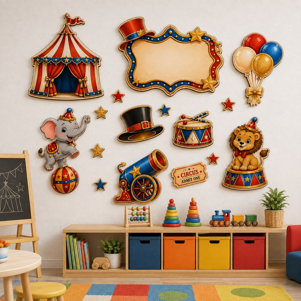 circus theme first birthday decoration