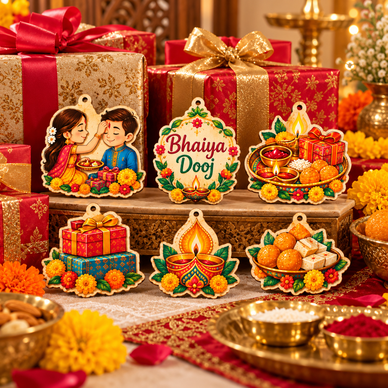 bhai dooj printed MDF