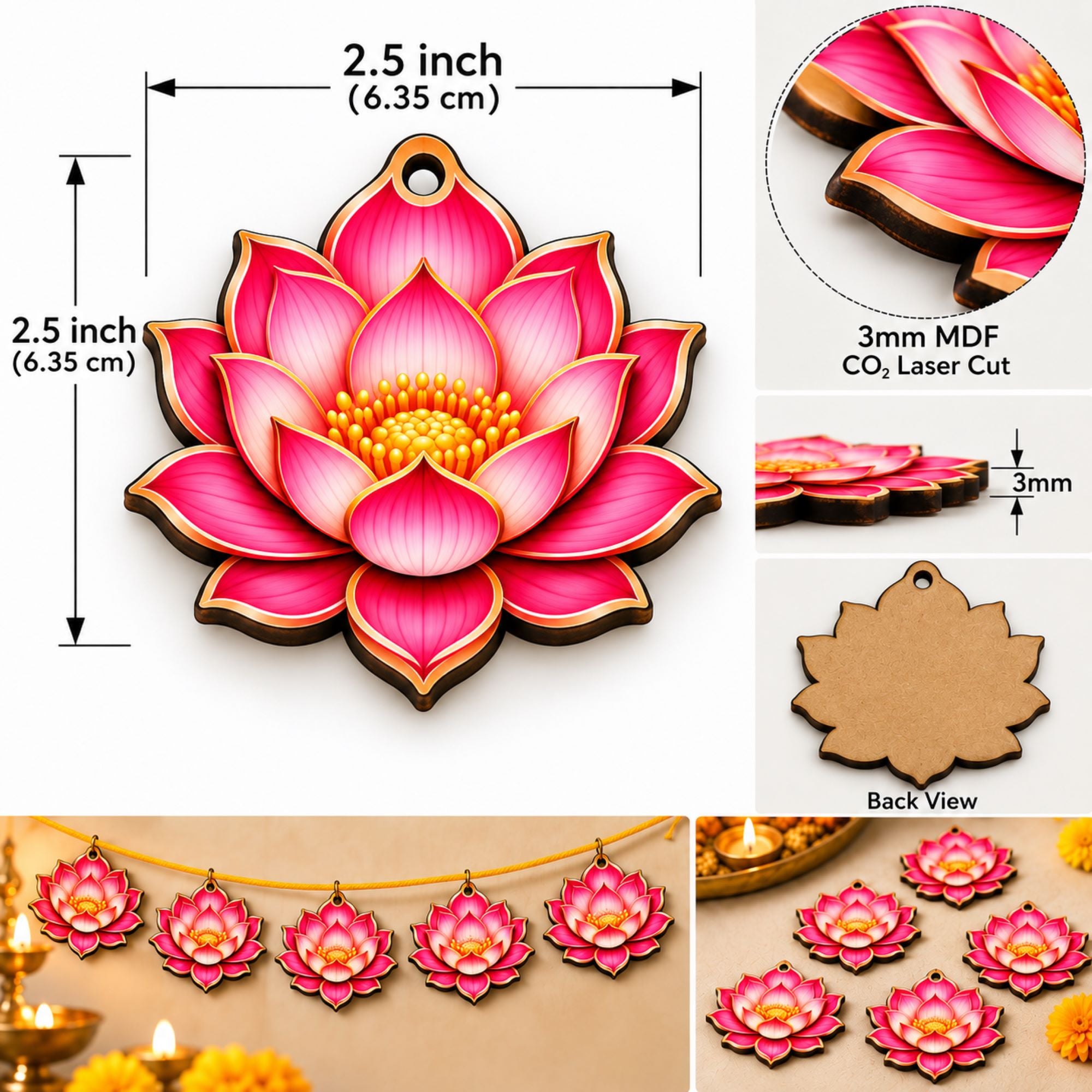 pink lotus cutout