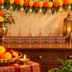 printed MDF diya