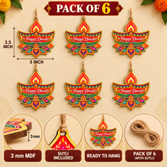 wooden diwali hanging