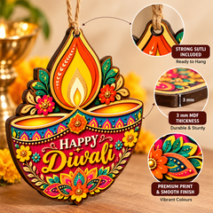 printed MDF diya