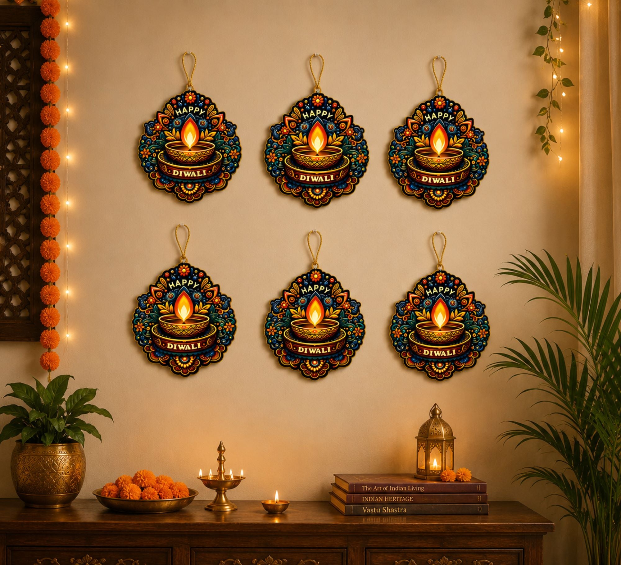printed mdf diya for embellishment projects