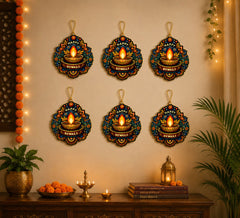 printed mdf diya for embellishment projects