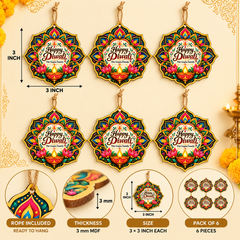 happy diwali wooden cutout