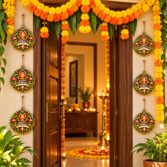 wooden diwali hanging