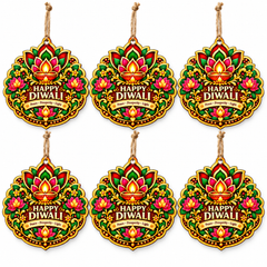 happy diwali wooden cutout