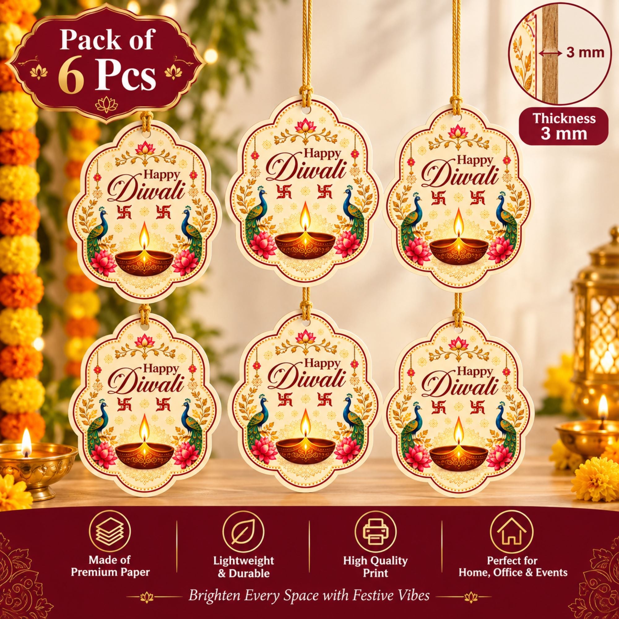 happy diwali craft material