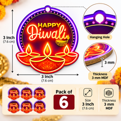 diwali diya wooden cutout