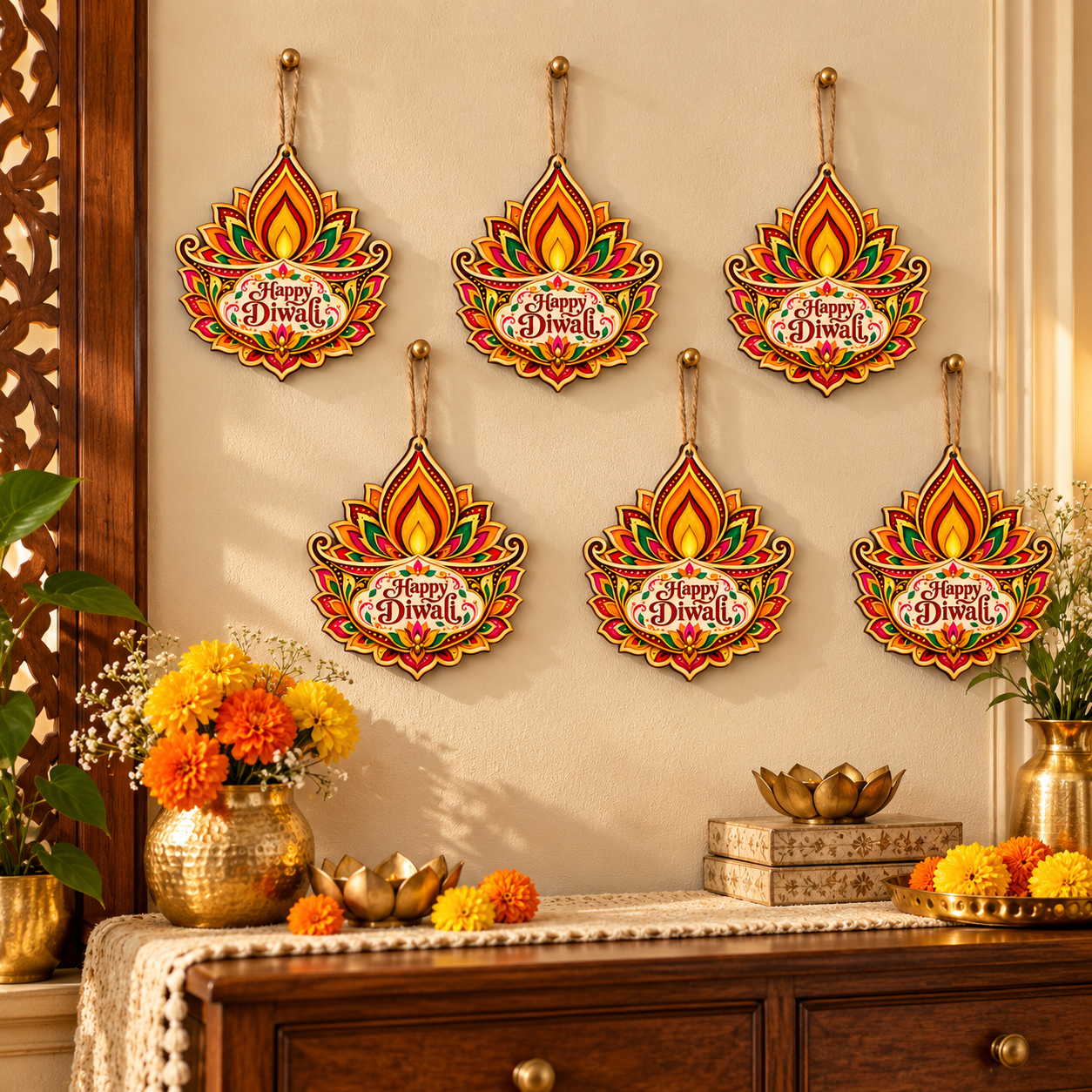 printed MDF hanging cutouts